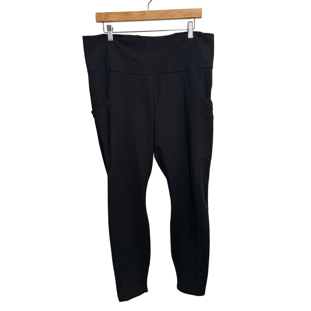 Fabletics PowerHold Black High Waisted Pocket Leggings 2XL